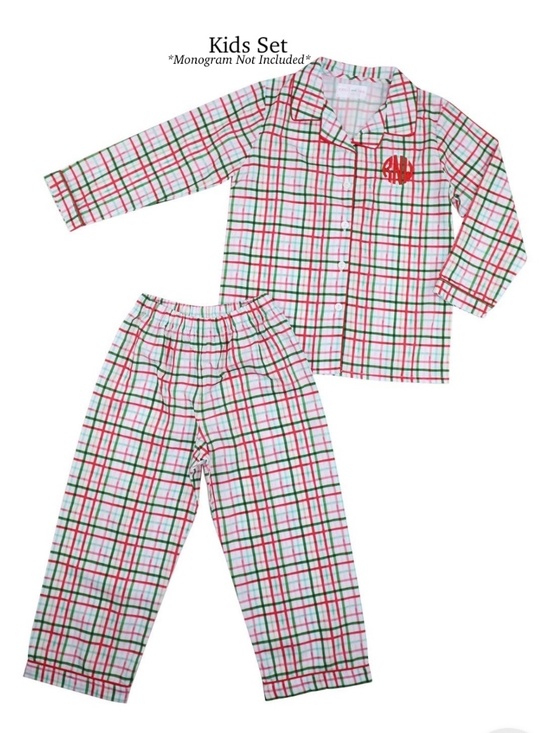 Cecil & Lou Kids Holiday Pajama Set – Red & Green Plaid, Size 10, NWT - Picture 1 of 4